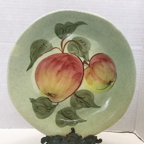 Vintage Hand-Painted Apple Plate Italian Ceramics  Made in Italy - Picture 3 of 5